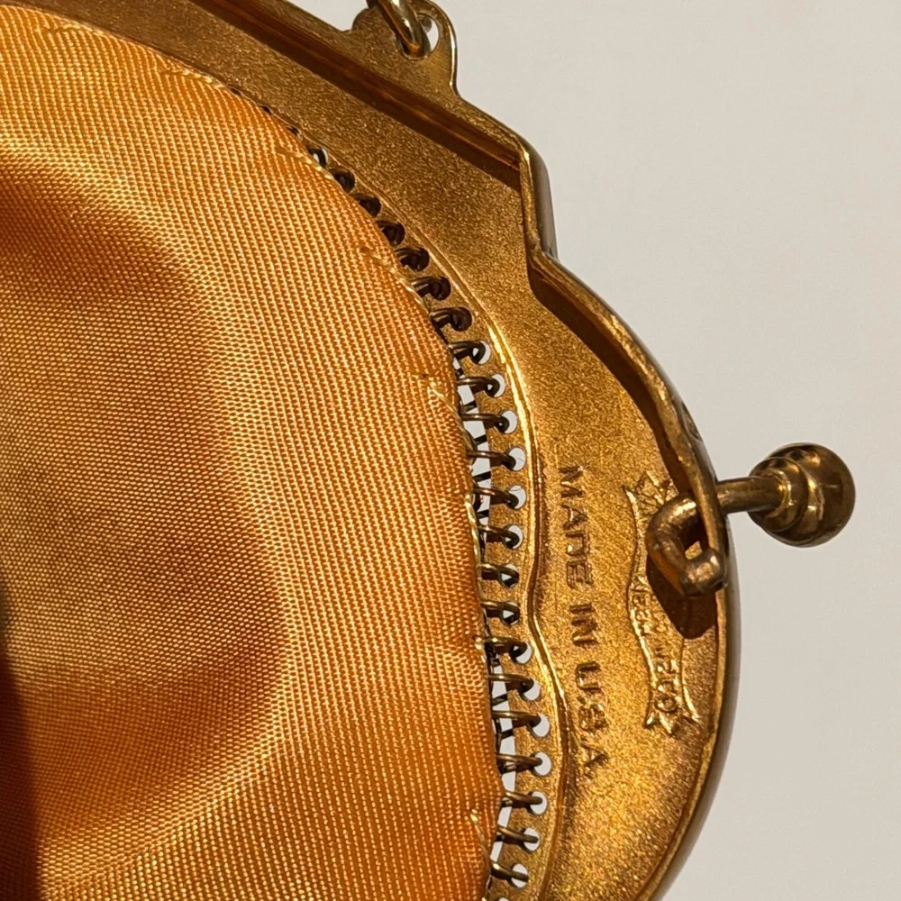 Vintage Gold Chainmail Evening Bag made in USA - Picture 7 of 9